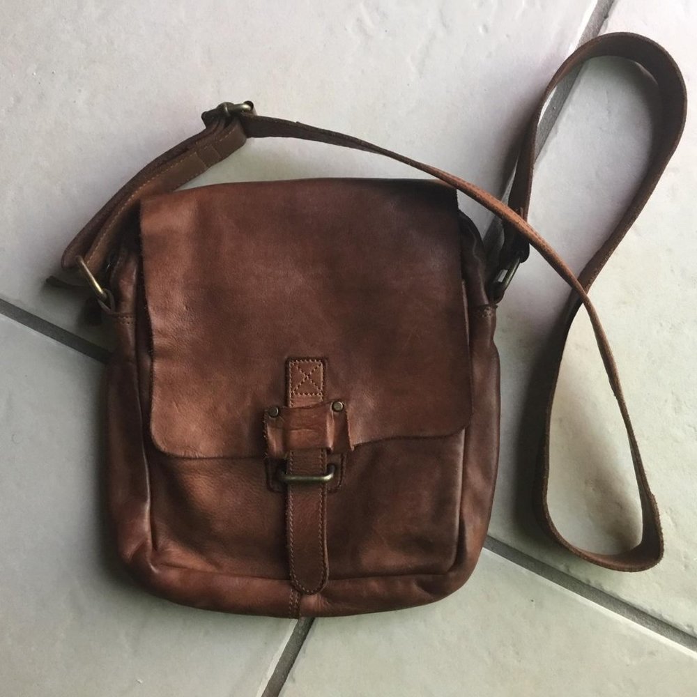 leather crossbody satchel